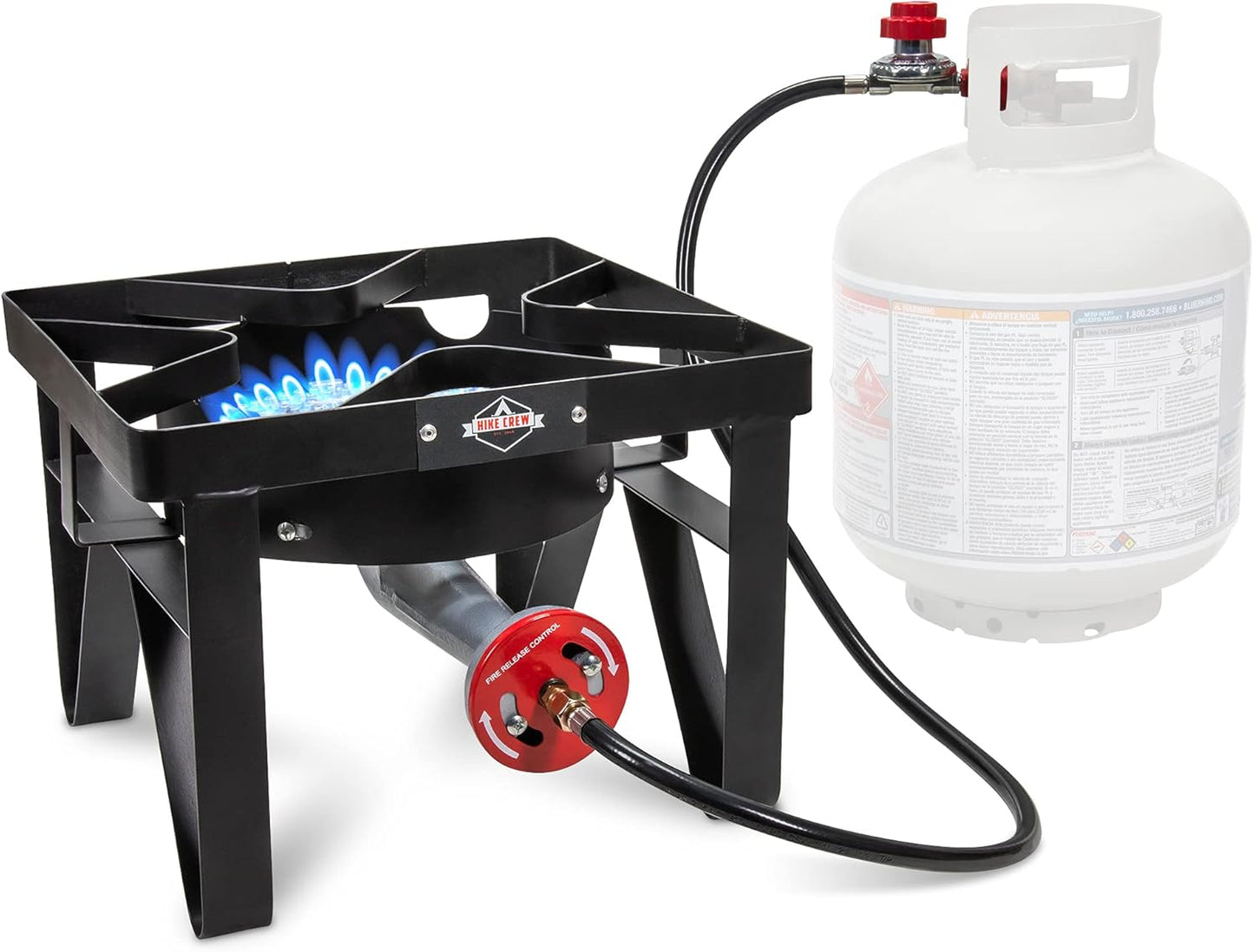 Cast Iron Portable Camping Stove, 220,000 BTU Single Burner Outdoor Camp Stove