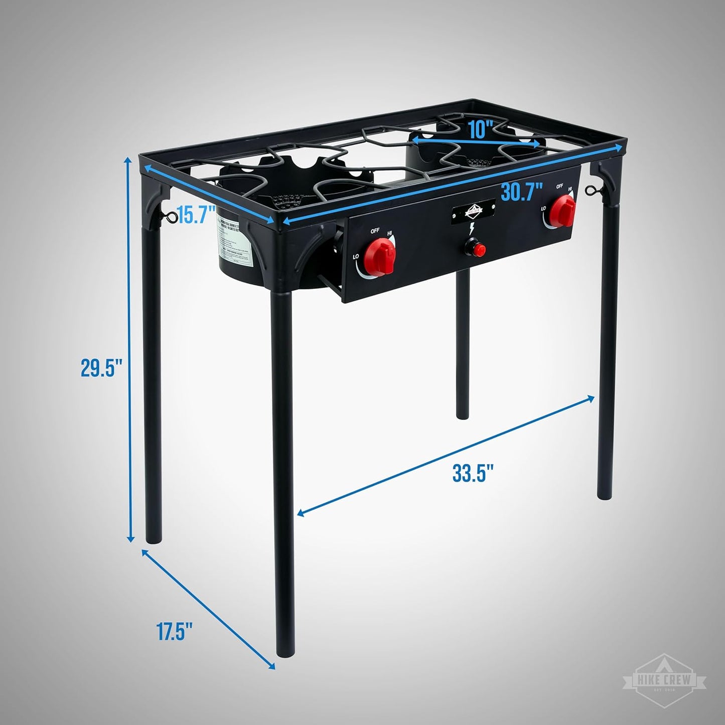 3-Burner 225,000 BTU Gas Camping Stove, Portable Stove W/Auto Ignition & More!