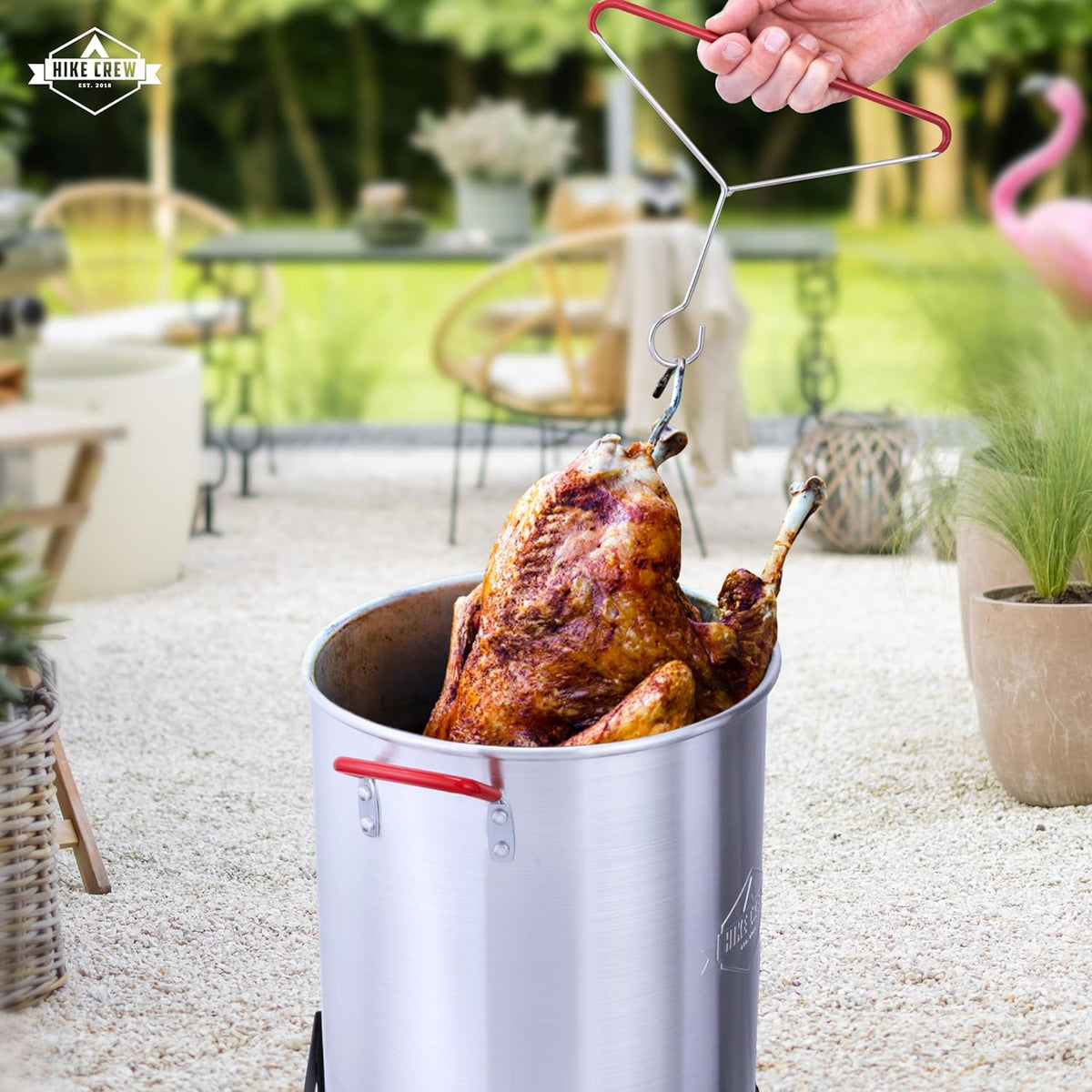 10Piece Outdoor Turkey Fryer Kit W/30Qt Boiler Pot, 10Qt Turkey Fryer