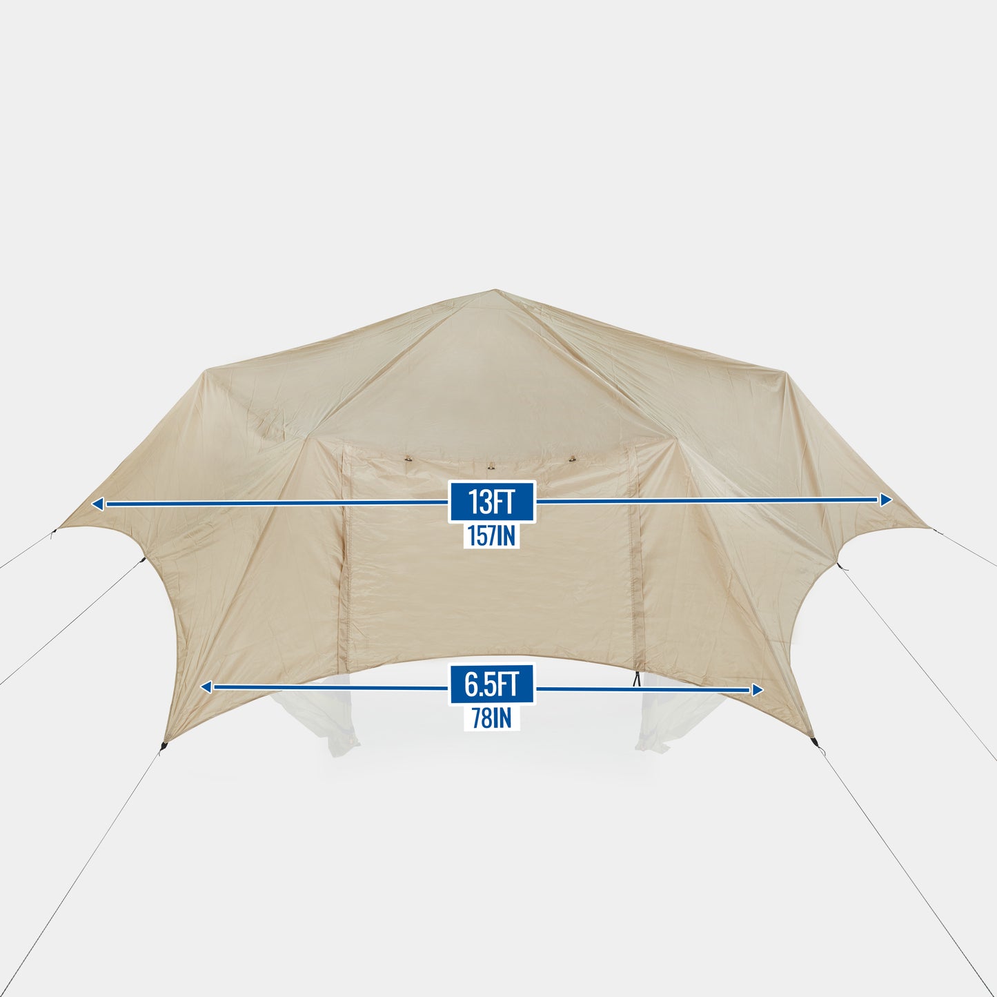 Waterproof Gazebo Rain Tarp for 6-Sided Pop-up Tents with 6.5ft Panels