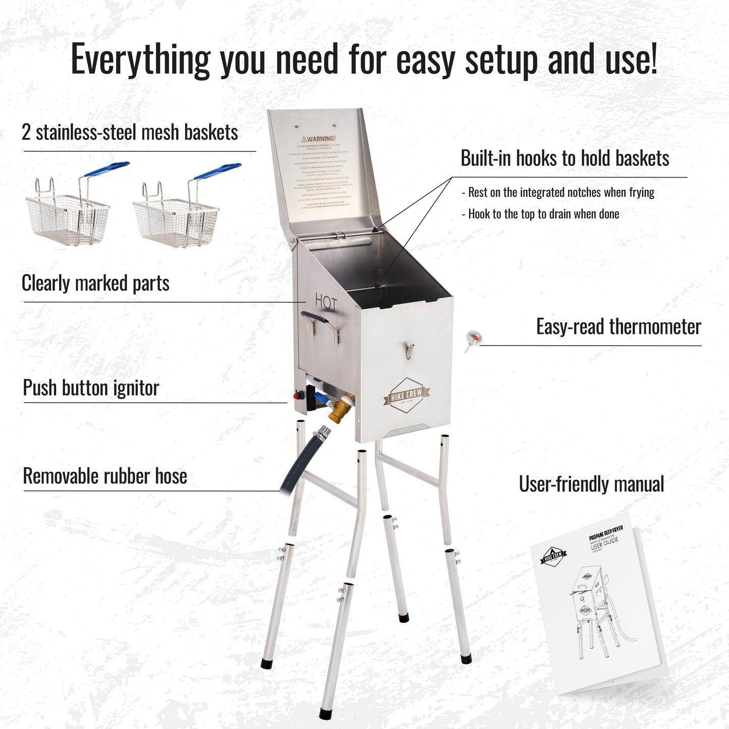 Propane Deep Fryer with 2 Baskets