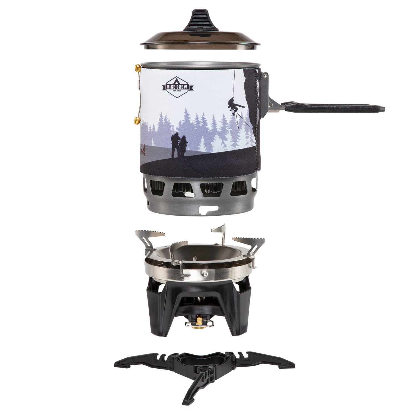 Hike Crew Portable Stove & Cooking System with 1L Pot