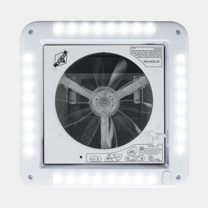 11” RV Roof Vent Fan, 6-Speed RV Fan with LED Light, Rain Sensor and More