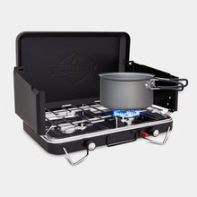 Load image into Gallery viewer, 2 Burner Propane Stove, 20,000 BTU Portable Stove with Handle and Foldable Legs
