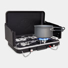 2 Burner Propane Stove, 20,000 BTU Portable Stove with Handle and Foldable Legs