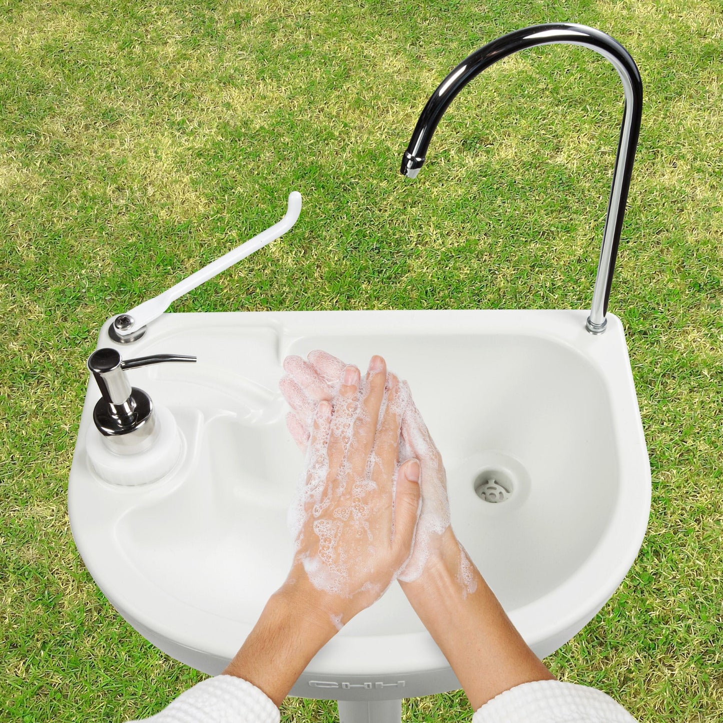 Portable Sink, Outdoor Sink and Hand Washing Station, 24L Water Tank