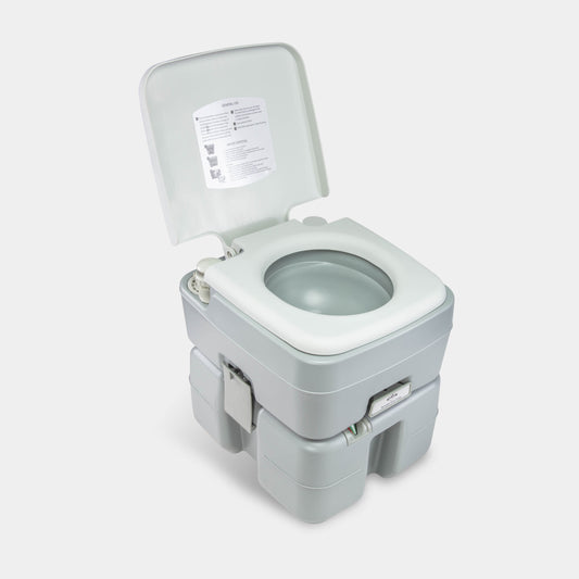 Outdoor Portable Toilet with 5.3-Gal (20L) Waste Tank and 3-Way Flushing