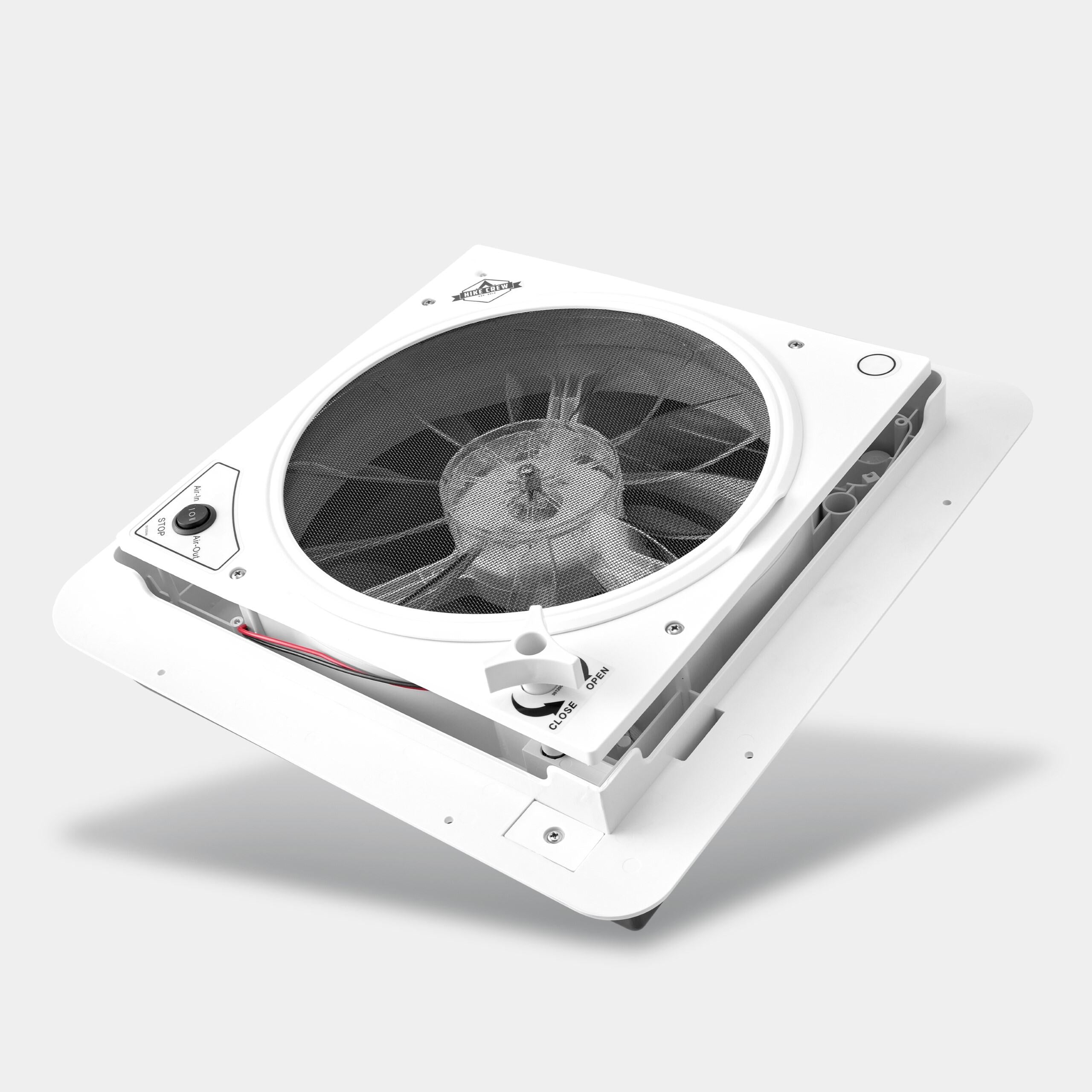 camper fan Hike Crew 14” RV Roof Vent Fan, 12V Manual Camper Fan with Removable Screen
