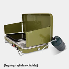 Load image into Gallery viewer, 2-in-1 Camping Portable Propane Stove with Grill and Integrated Igniter
