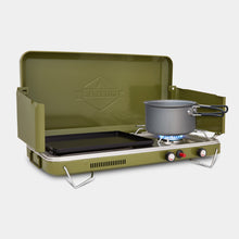 Load image into Gallery viewer, 2-in-1 Camping Portable Propane Stove with Grill and Integrated Igniter
