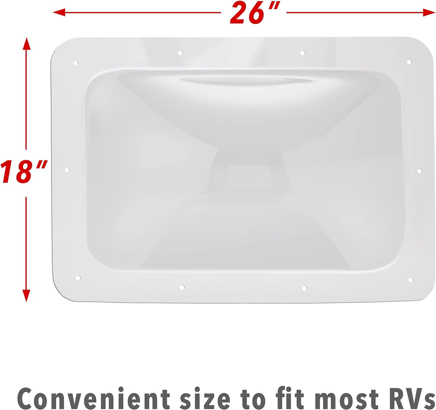 RV Skylight - RV Skylight Replacement Cover, 18” x 26” Fits Most RV Openings