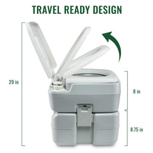 Load image into Gallery viewer, Outdoor Portable Toilet with 5.3 GAL (20L) Waste Tank and 3-Way Flushing
