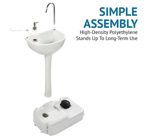 Portable Sink, Outdoor Sink & Hand Washing Station, 19L Water Tank