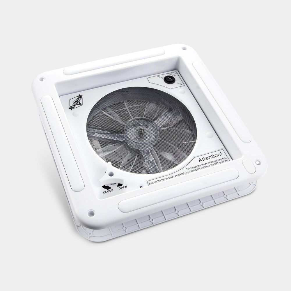 11” RV Roof Vent Fan, 12V Intake and Exhaust Manual Camper Fan