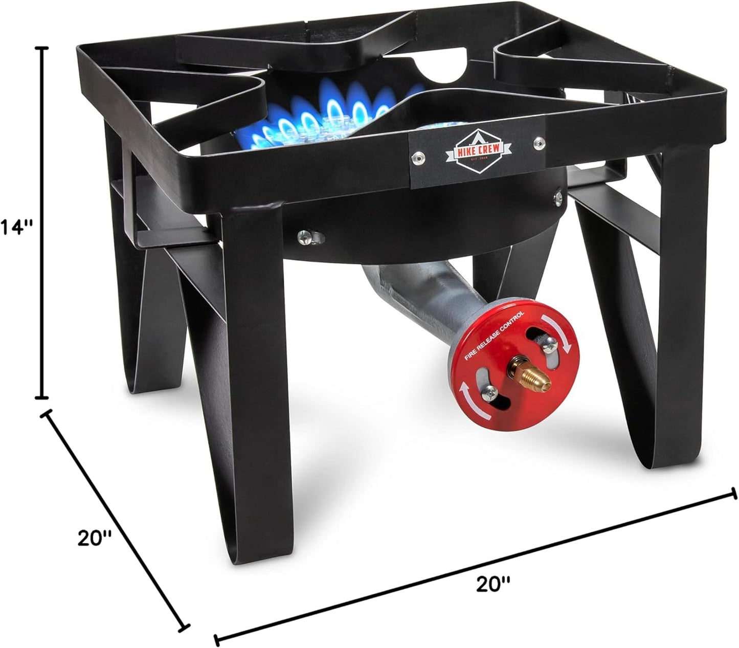 Cast Iron Portable Camping Stove, 220,000 BTU Single Burner Outdoor Camp Stove