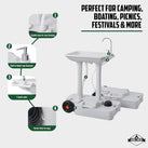 XL Portable Camping Sink & Waste Tank, 8 Gal Portable Hand Washing Station with 10 Gal Waste Tank
