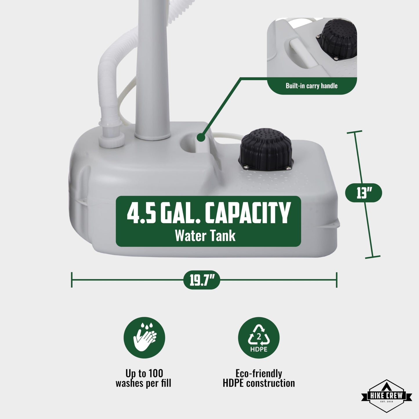 Portable Sink & Portable Toilet for Camping, with 4.5 Gal Capacity & 5 Gal Waste Tank