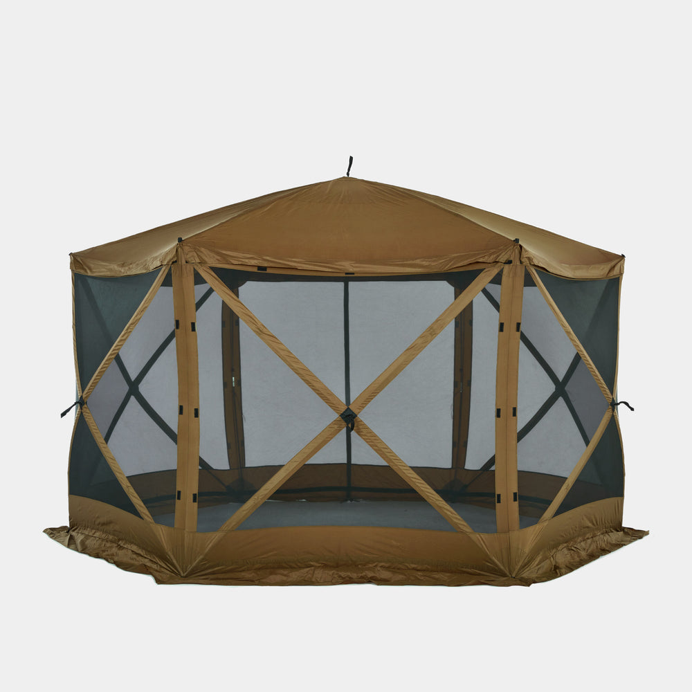 12’ x 12’ Pop Up Gazebo, 6-Sided Instant Outdoor Tent Canopy with Stakes, Ropes and More