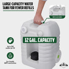Portable Camping Sink with Large 12-Gallon Capacity Water Tank