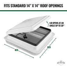 Load image into Gallery viewer, 14&quot; x 14&quot; RV Roof Vent, Camper &amp; Trailer Sunroof Cover Replacement
