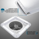 11” RV Roof Vent Fan, 12V 6-Speed RV Fan with LED Light, and Remote