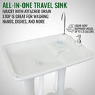 XL Portable Sink, Outdoor Sink & Hand Washing Station, 30L Water Tank