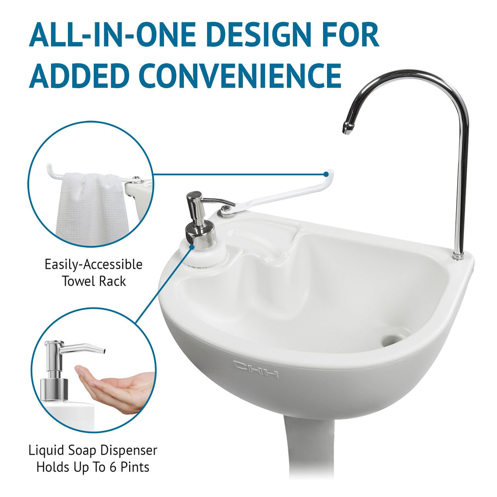 Portable Sink, Outdoor Sink & Hand Washing Station, Standard with Hose Adapter, 19L Water Tank