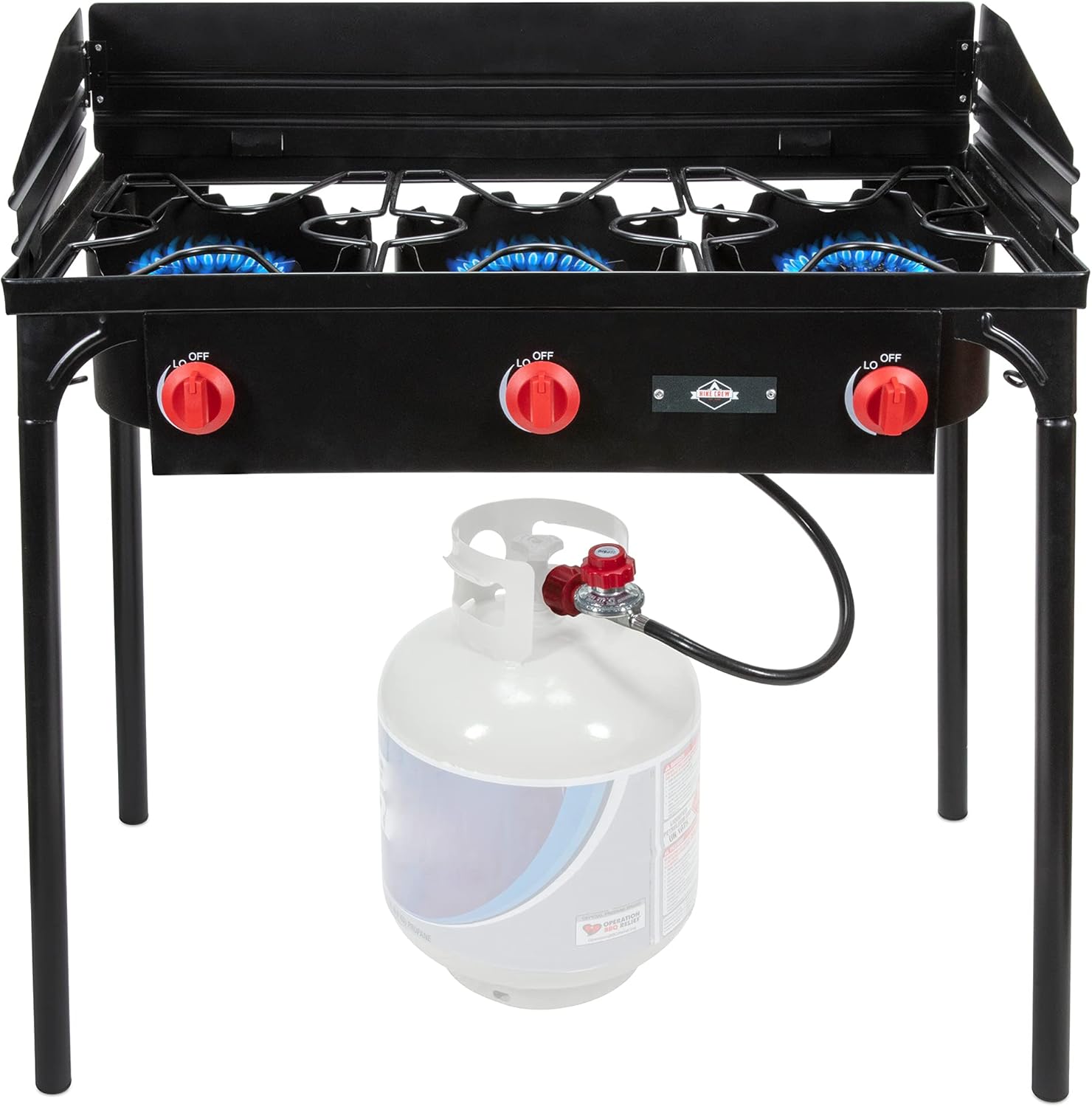 Hike Crew Cast Iron Portable 3 Burner Outdoor Camping Gas Stove Hike Crew Cast Iron Portable 3 Burner Outdoor Camping Gas Stove