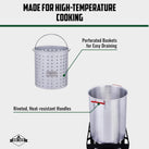 10-Piece Outdoor Turkey Fryer Kit W/30Qt Boiler Pot, 10Qt Turkey Fryer Pot, Stand & More