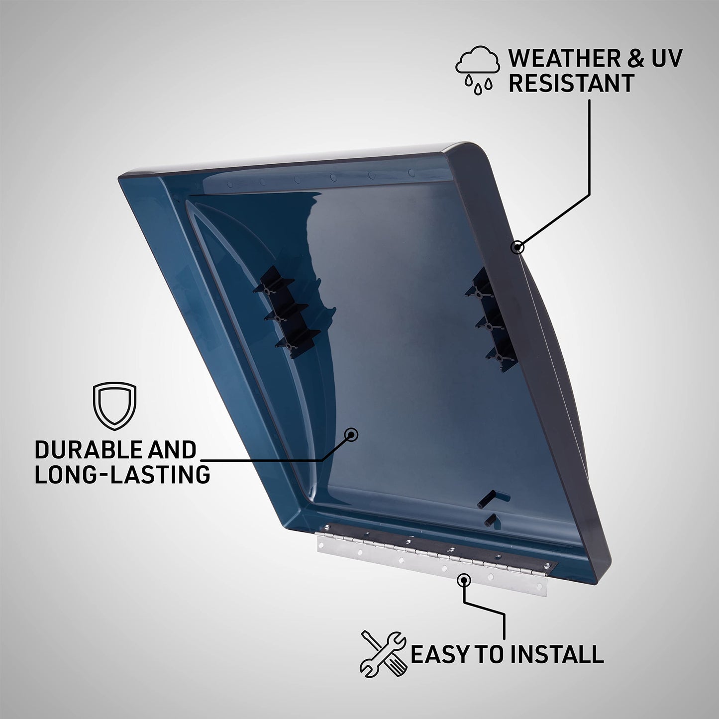 14 Inch RV Fan Replacement Lid - Smoked