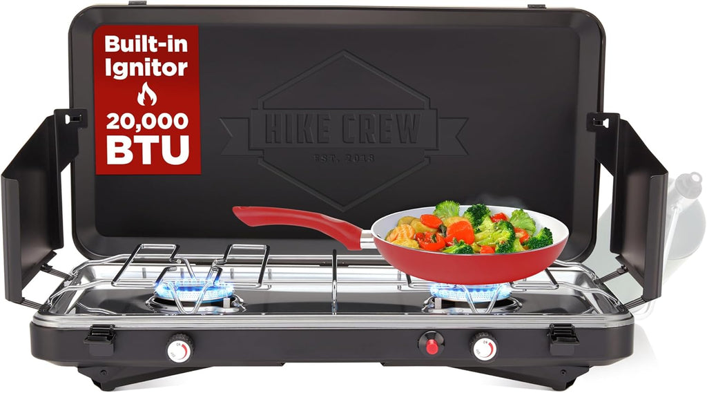 Hike Crew 2-Burner Gas Camping Stove