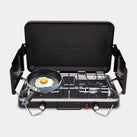 2 Burner Propane Stove, 20,000 BTU Portable Stove with Handle and Foldable Legs