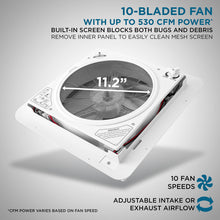 Load image into Gallery viewer, 14” RV Roof Vent Fan, 10-Speed RV Fan with LED Light, Rain Sensor and More
