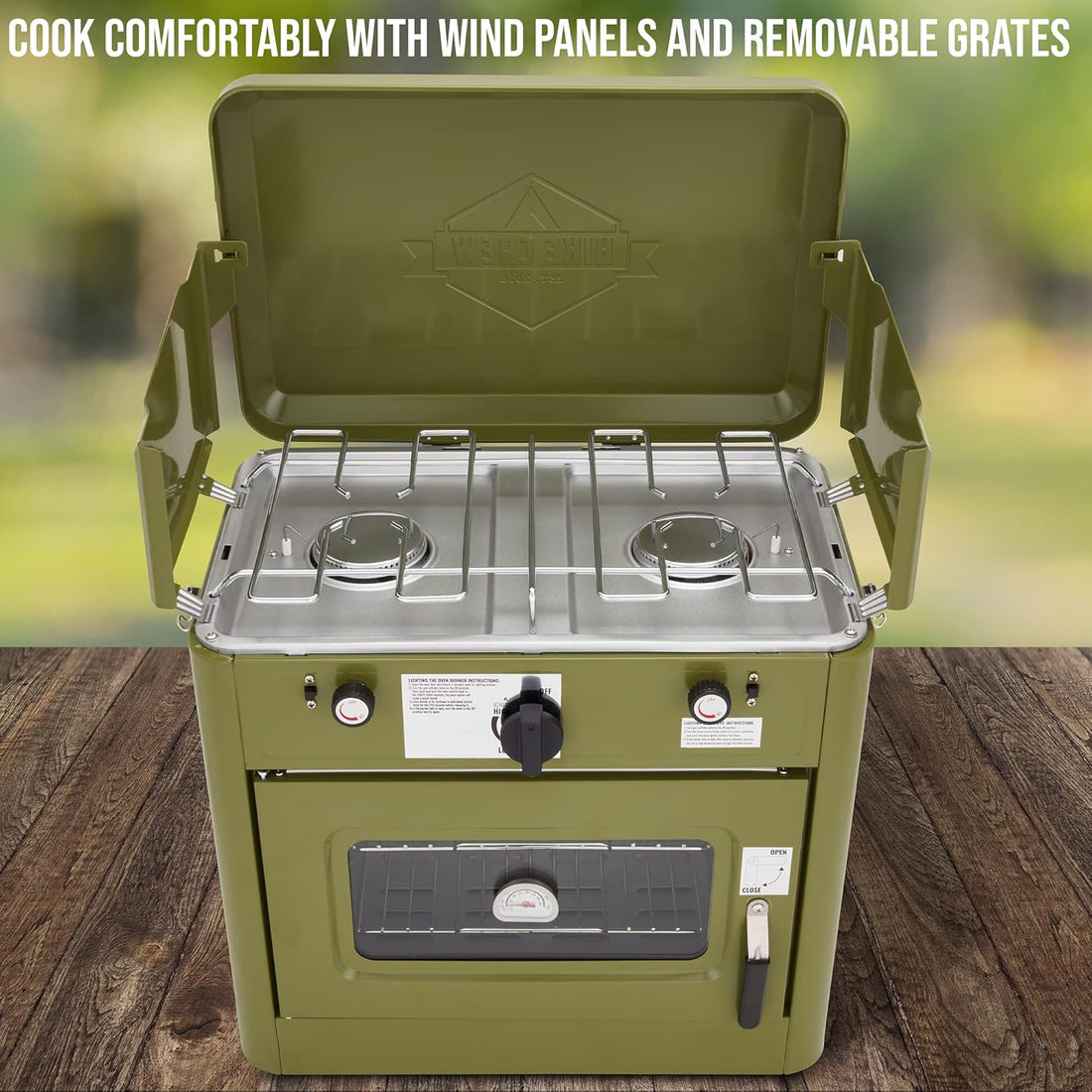 Portable Propane Camping Stove Portable Propane Dual Burner Camping Stove - 17200 BTU High Output, Foldable For Camping & Travel 17200 BTU High Output Gas Stove