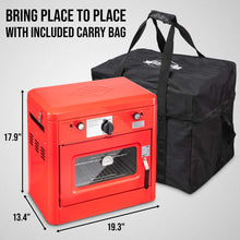 Load image into Gallery viewer, Gas Camping Oven, Portable Camping Stove &amp; Oven with Dual Burners Propane Stove
