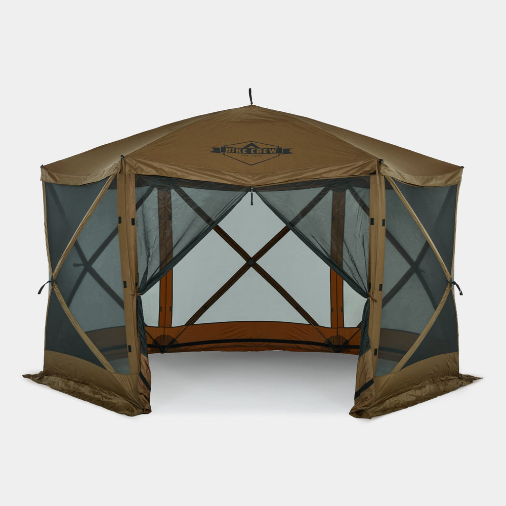 12’ x 12’ Pop Up Gazebo, 6-Sided Instant Outdoor Tent Canopy with Stakes, Ropes and More