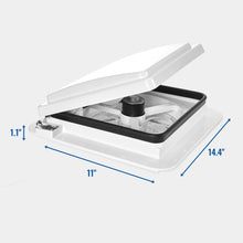 Load image into Gallery viewer, 11” RV Roof Vent Fan, 6-Speed RV Fan with LED Light, Rain Sensor and More
