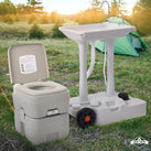XL Portable Camping Sink & Camping Toilet, 8 Gal Camping Sink Station w/5 Gal Waste Tank