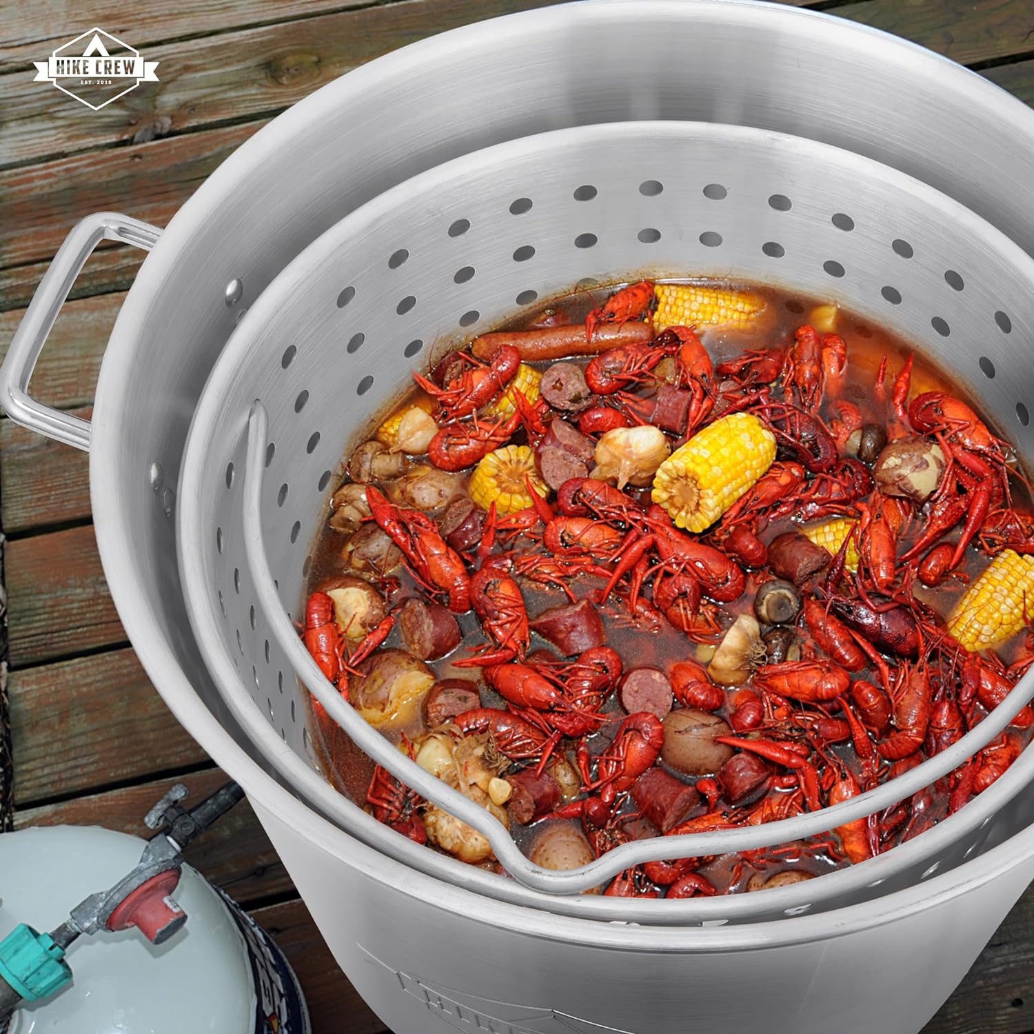 80QT Outdoor Boiling Kit with Igniter, 110,000 BTU Seafood Boil Set fo ...