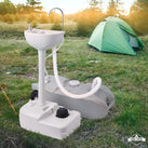 Portable Camping Sink & Waste Tank, 4.5 Gal Portable Hand Washing Station with 10 Gal Waste Tank