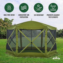 Load image into Gallery viewer, 12’ x 12’ Pop Up Gazebo, 6-Sided Instant Outdoor Tent Canopy with Stakes, Ropes &amp; More
