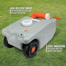 RV 6 Gallon Portable Waste Tank, Odorless Black & Grey RV Waste Tank W/Handle & Wheels