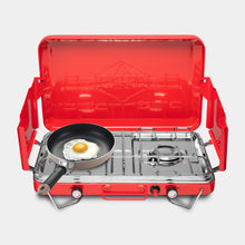 Load image into Gallery viewer, 2 Burner Propane Stove, 20,000 BTU Portable Stove with Handle and Foldable Legs
