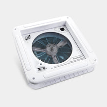 Load image into Gallery viewer, 11” RV Roof Vent Fan, 12V Intake and Exhaust Manual Camper Fan with LED Light
