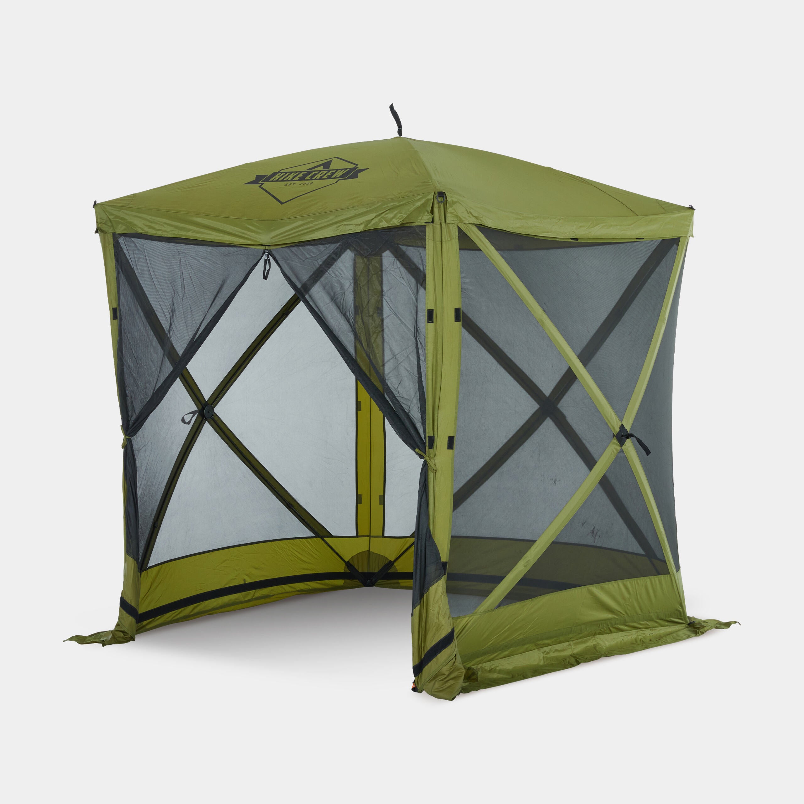 6’ x 6’ Pop Up Gazebo Tent, 4-Sided Instant Outdoor Tent Canopy w/Stakes, Ropes and More 6-Sided / Brown