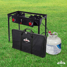 Load image into Gallery viewer, Cast Iron 2-Burner Stove Heavy Duty Storage Carry Bag 18.9&quot; x 7.87&quot; x 37.49&quot;
