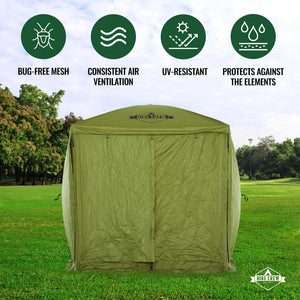 6’ x 6’ Gazebo Tent, 4-Sided Outdoor Tent Canopy with Stakes & Carry Bag