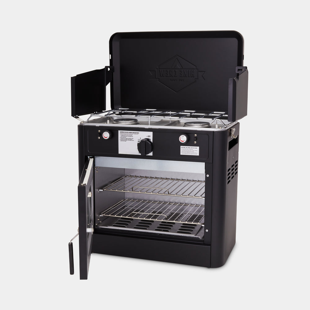 Dual Burner Camping Oven with Carrying Bag