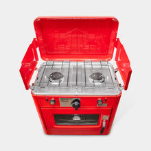 Load image into Gallery viewer, Dual Burner Camping Oven with Carrying Bag
