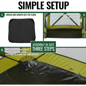 Gazebo Tent Floor Compatible with 4-Sided Pop-up Tent with 6.5ft Panels